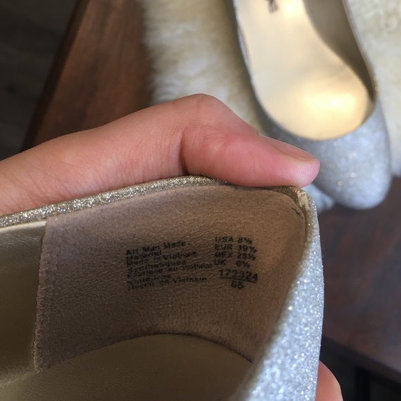 AEO - Glitter Silver Gold Metallic Ballet Flats 8.5 - Picture 8 of 16